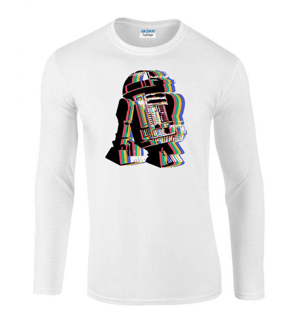 r2d2 star wars Fehér Férfi Hosszú Ujjú Póló