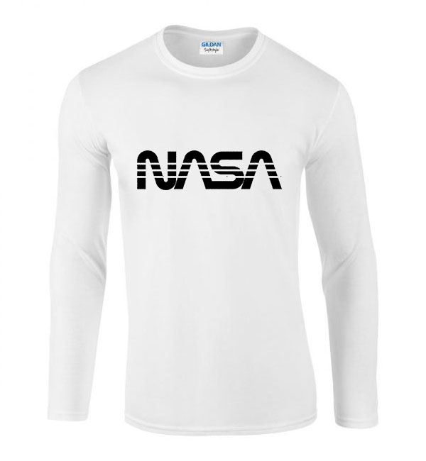 nasa Fehér Férfi Hosszú Ujjú Póló