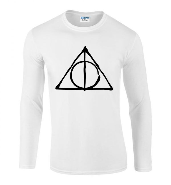 harry potter halál ereklyéi Fehér Férfi Hosszú Ujjú Póló