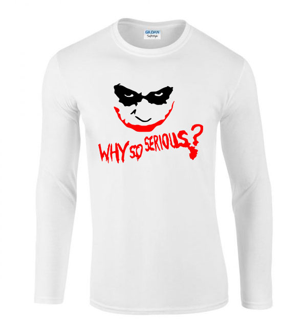 joker Fehér Férfi Hosszú Ujjú Póló
