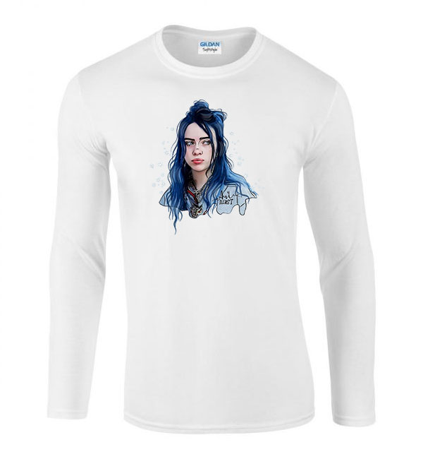 billie eilish Fehér Férfi Hosszú Ujjú Póló