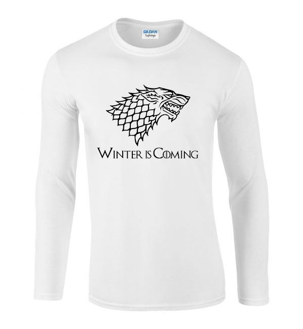 game of thrones trónok harca Fehér Férfi Hosszú Ujjú Póló