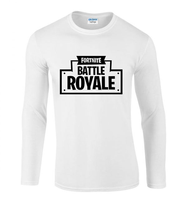 fortnite battle royale Fehér Férfi Hosszú Ujjú Póló