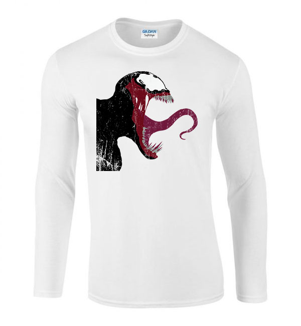 venom méreg Fehér Férfi Hosszú Ujjú Póló
