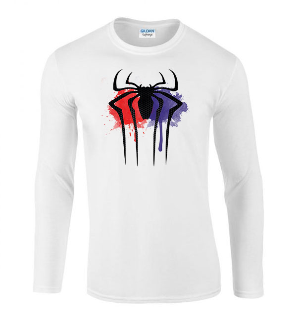 spider man pókember Fehér Férfi Hosszú Ujjú Póló