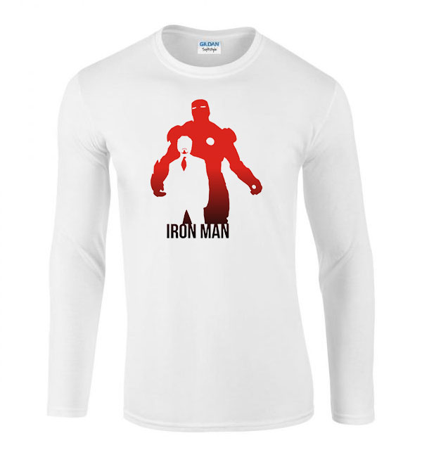 iron man vasember avegners Fehér Férfi Hosszú Ujjú Póló