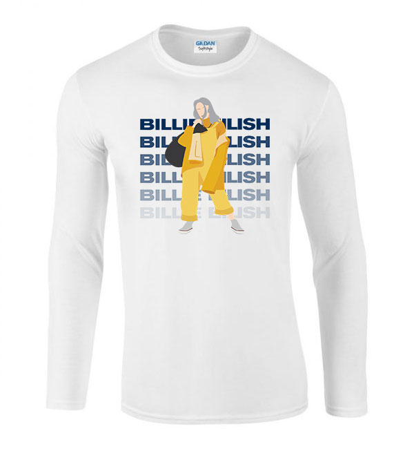 billie eilish Fehér Férfi Hosszú Ujjú Póló