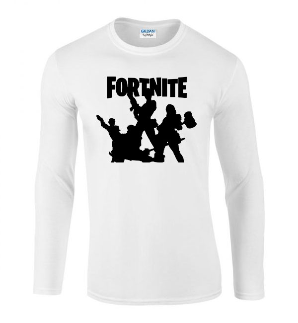 fortnite squad Fehér Férfi Hosszú Ujjú Póló