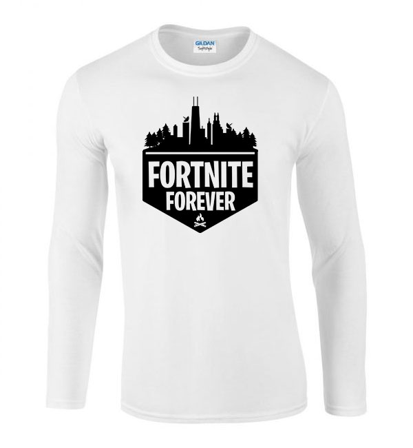 fortnite forever Fehér Férfi Hosszú Ujjú Póló