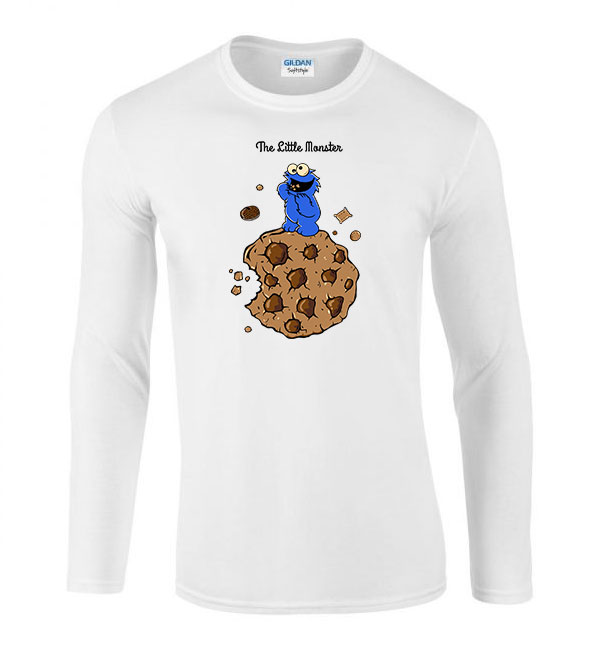 sütiszörny cookie monster Fehér Férfi Hosszú Ujjú Póló