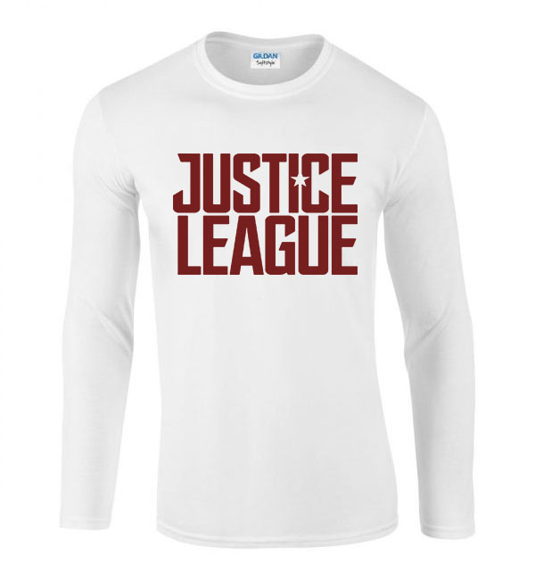 justice league Fehér Férfi Hosszú Ujjú Póló