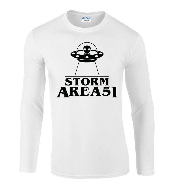area 51 51 es körzet ufo Fehér Férfi Hosszú Ujjú Póló