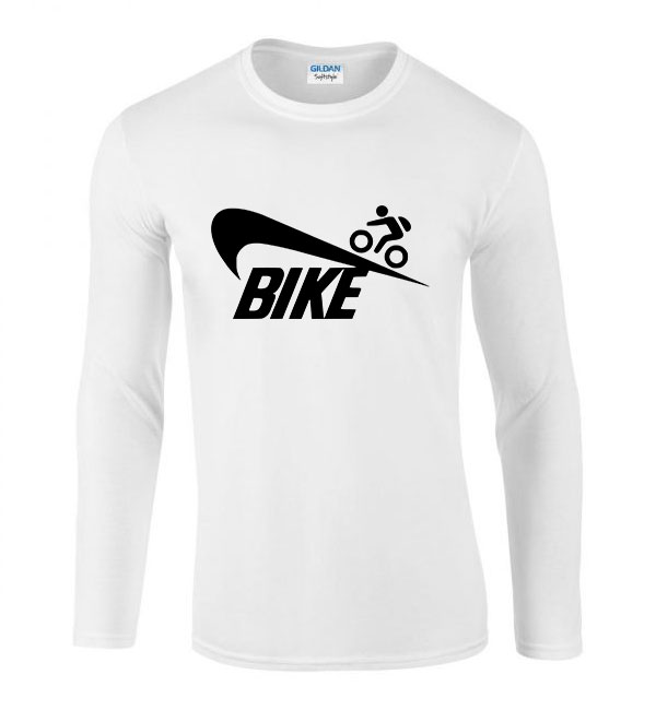 bicikli biciklis bicicle bike Fehér Férfi Hosszú Ujjú Póló