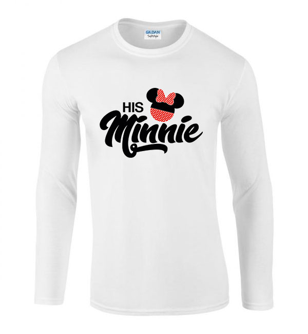 his minnie páros pároknak Fehér Férfi Hosszú Ujjú Póló