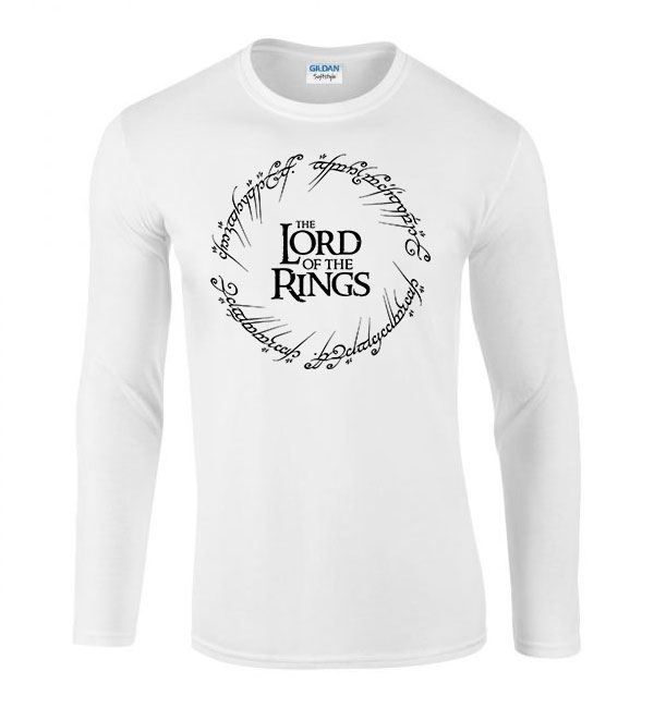 gyűrűk ura the lord of the rings Fehér Férfi Hosszú Ujjú Póló