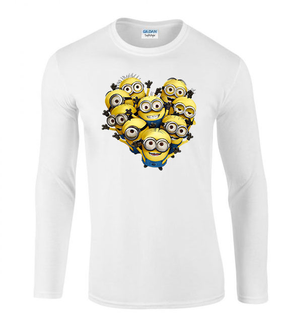 minyonok minions Fehér Férfi Hosszú Ujjú Póló