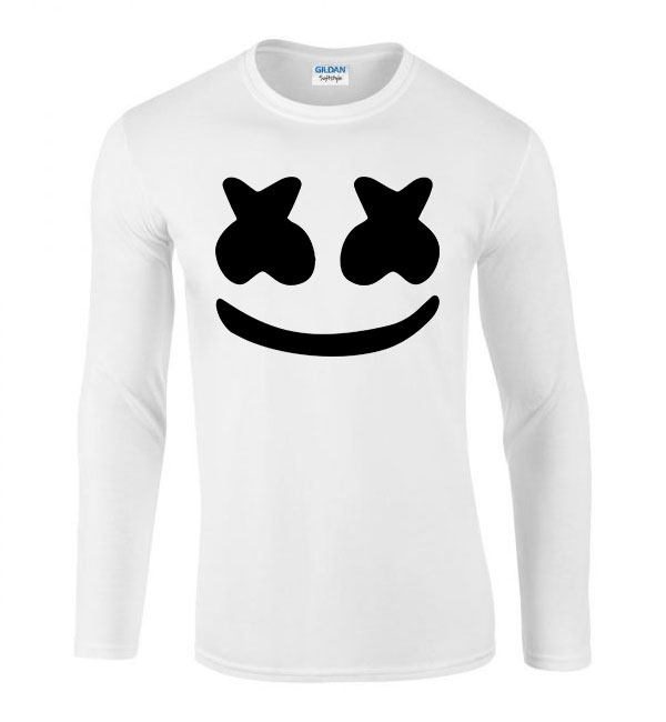 Marshmello Fehér Férfi Hosszú Ujjú Póló