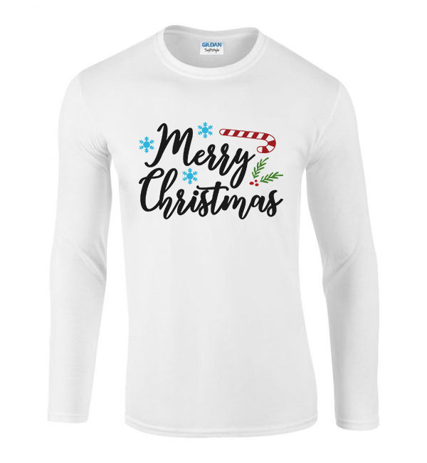 karácony christmas Fehér Férfi Hosszú Ujjú Póló