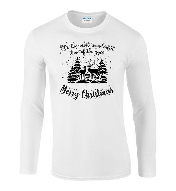 merry christmas karácsony Fehér Férfi Hosszú Ujjú Póló