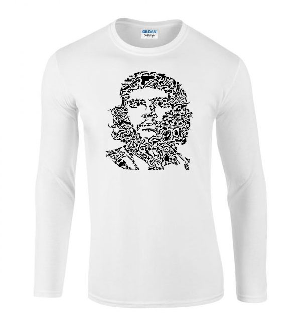 Che Guevara Fehér Férfi Hosszú Ujjú Póló