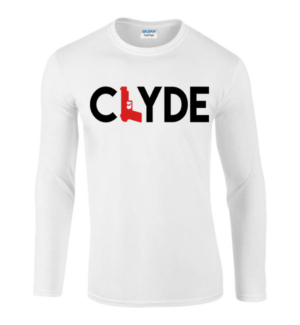 Bonnie és Clyde Fehér Férfi Hosszú Ujjú Póló