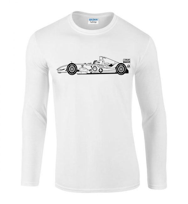 forma 1 f1 formula 1 Fehér Férfi Hosszú Ujjú Póló