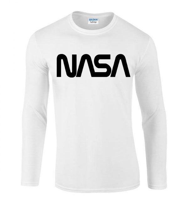 nasa Fehér Férfi Hosszú Ujjú Póló