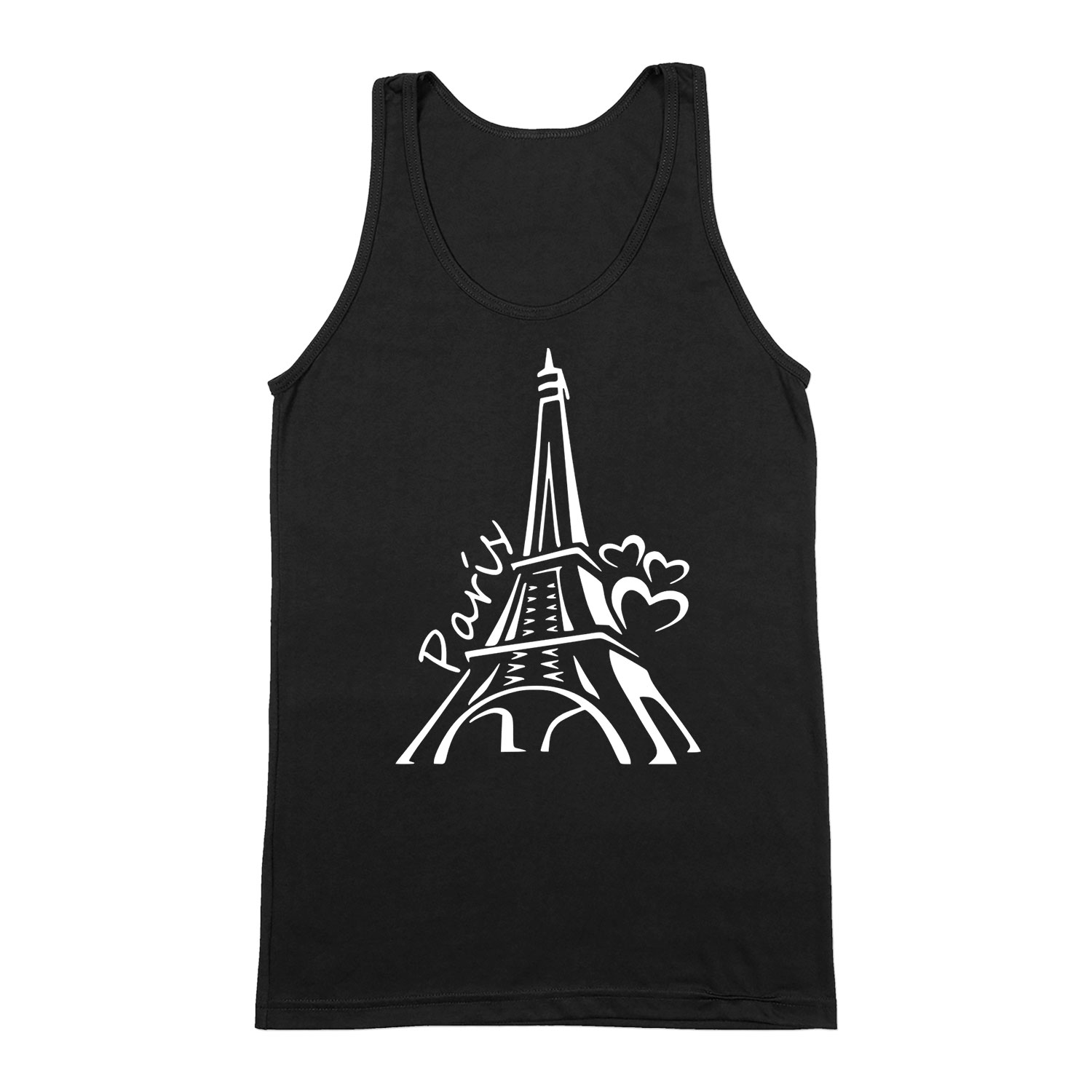 párizs francia eiffel torony Fekete Férfi Trikó