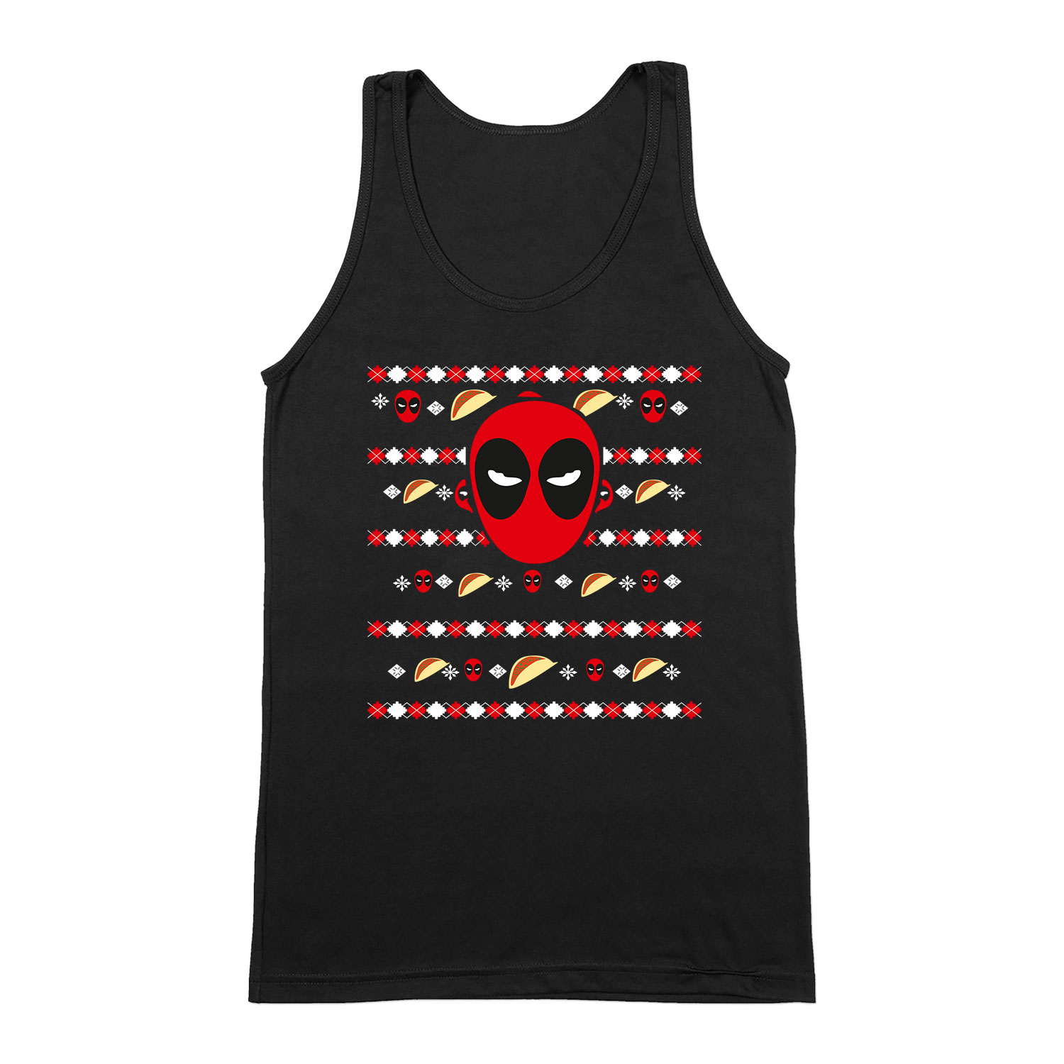 deadpool karácsony ronda pulcsi Fekete Férfi Trikó
