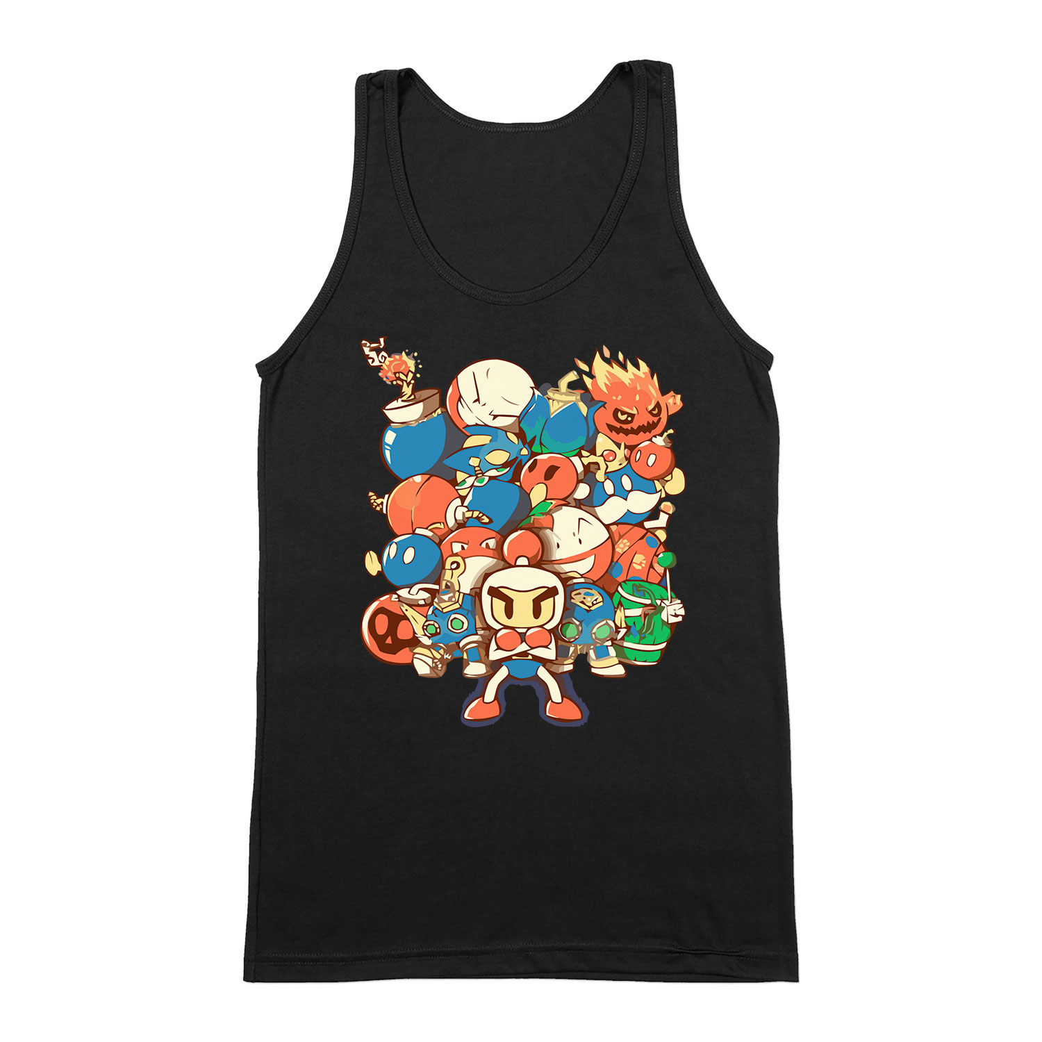 bomberman mario voltorb pokemon Fekete Férfi Trikó
