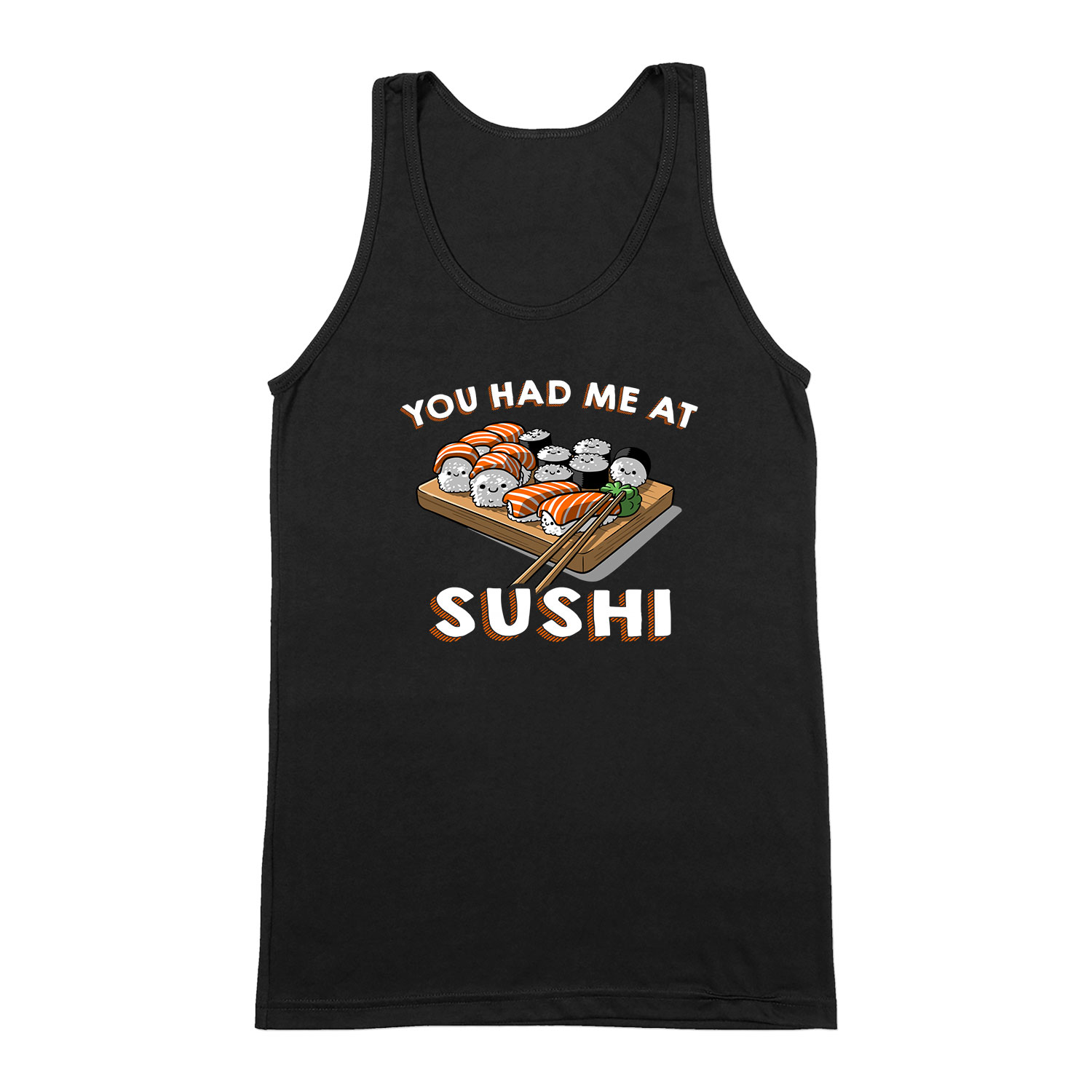 sushi szusi japán Fekete Férfi Trikó