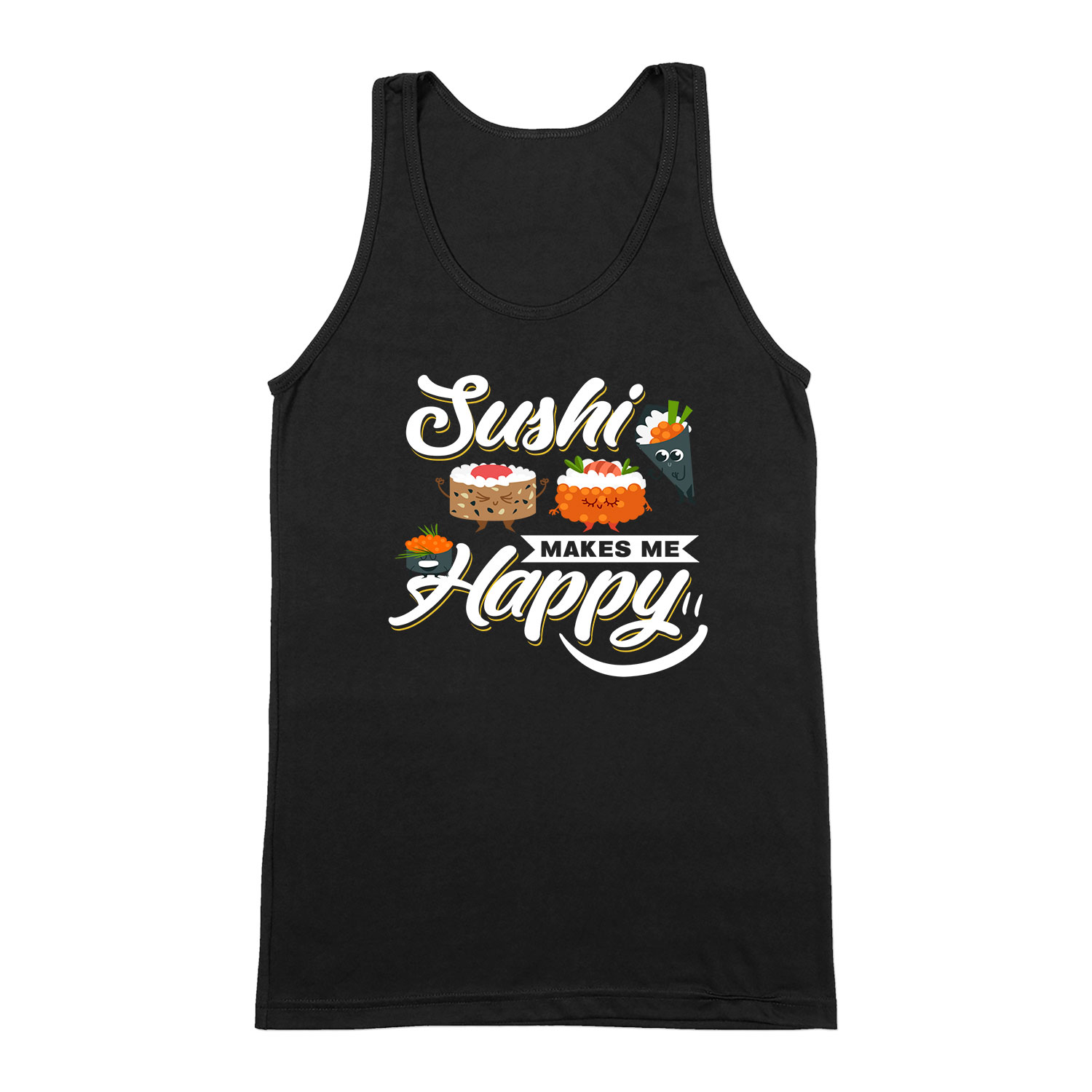 Szusi sushi Fekete Férfi Trikó