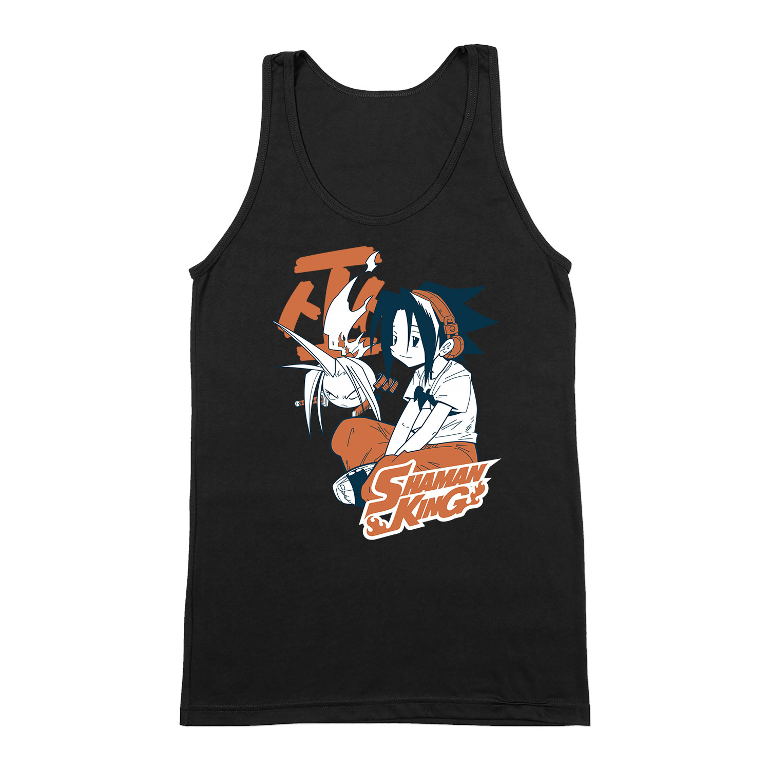 shaman king sámán király Fekete Férfi Trikó