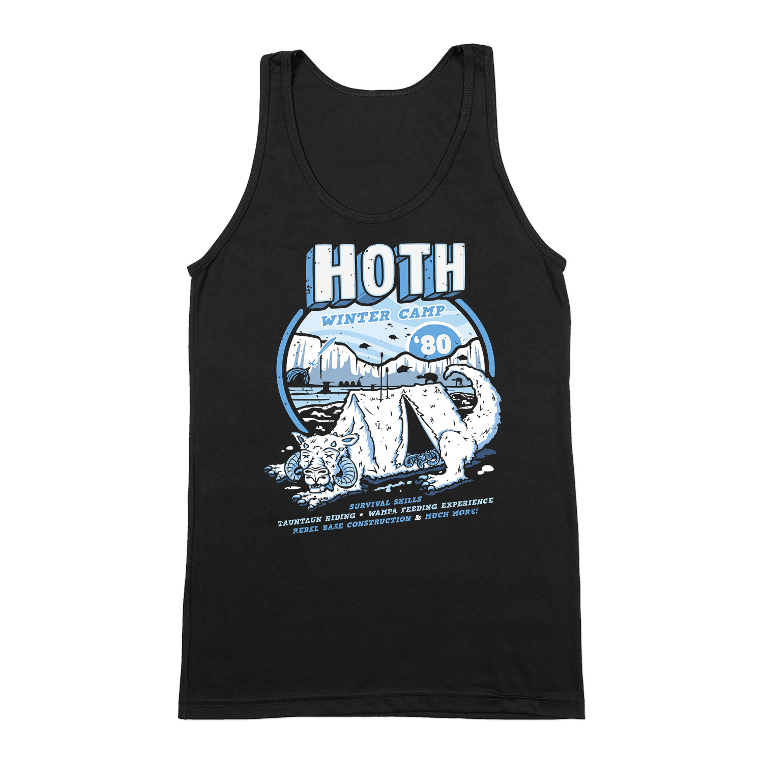 star wars hoth bolygó Fekete Férfi Trikó