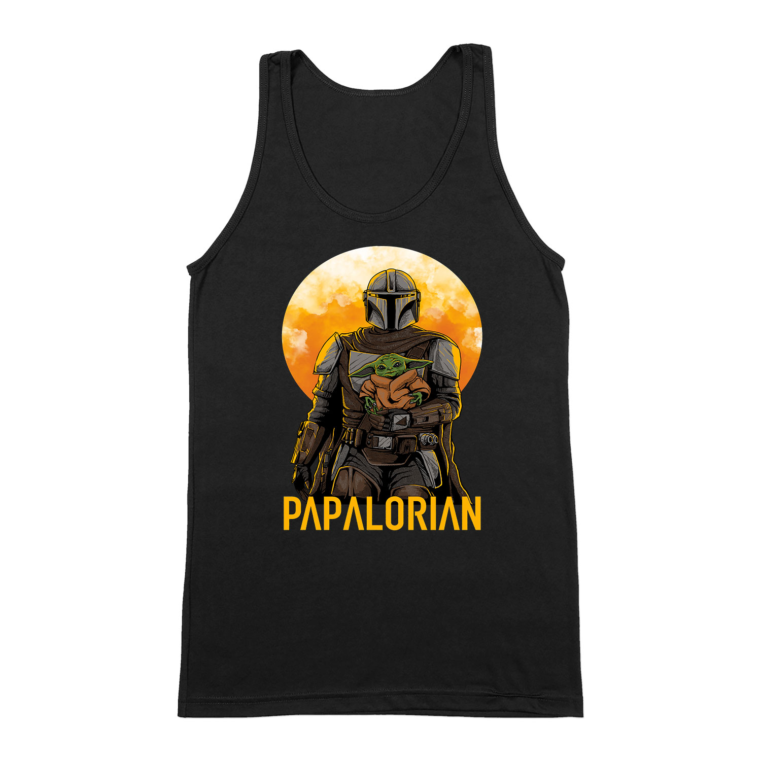 papalorian apák napja apáknak mandalorian Fekete Férfi Trikó
