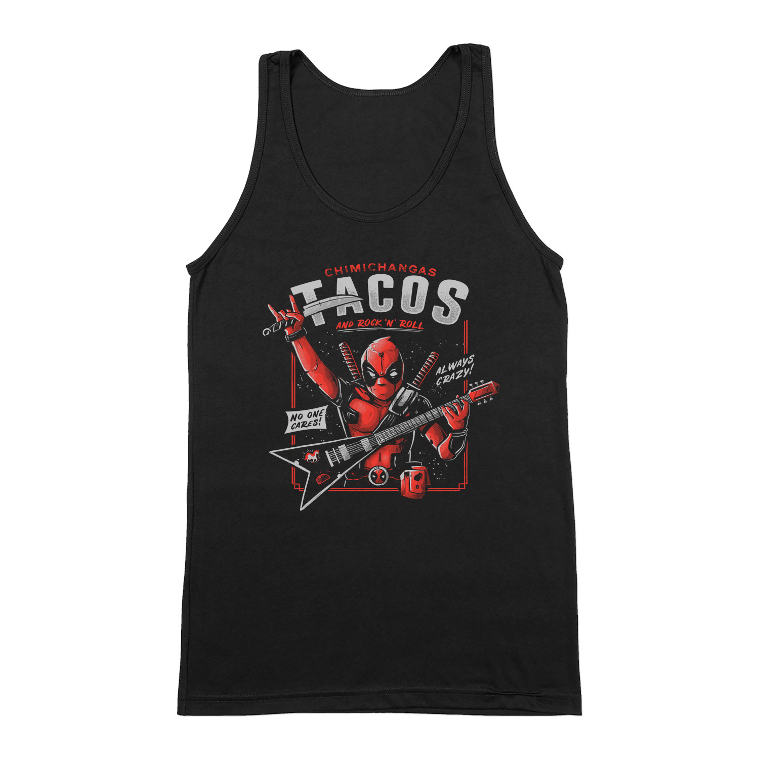 deadpool tacos chimichanga Fekete Férfi Trikó