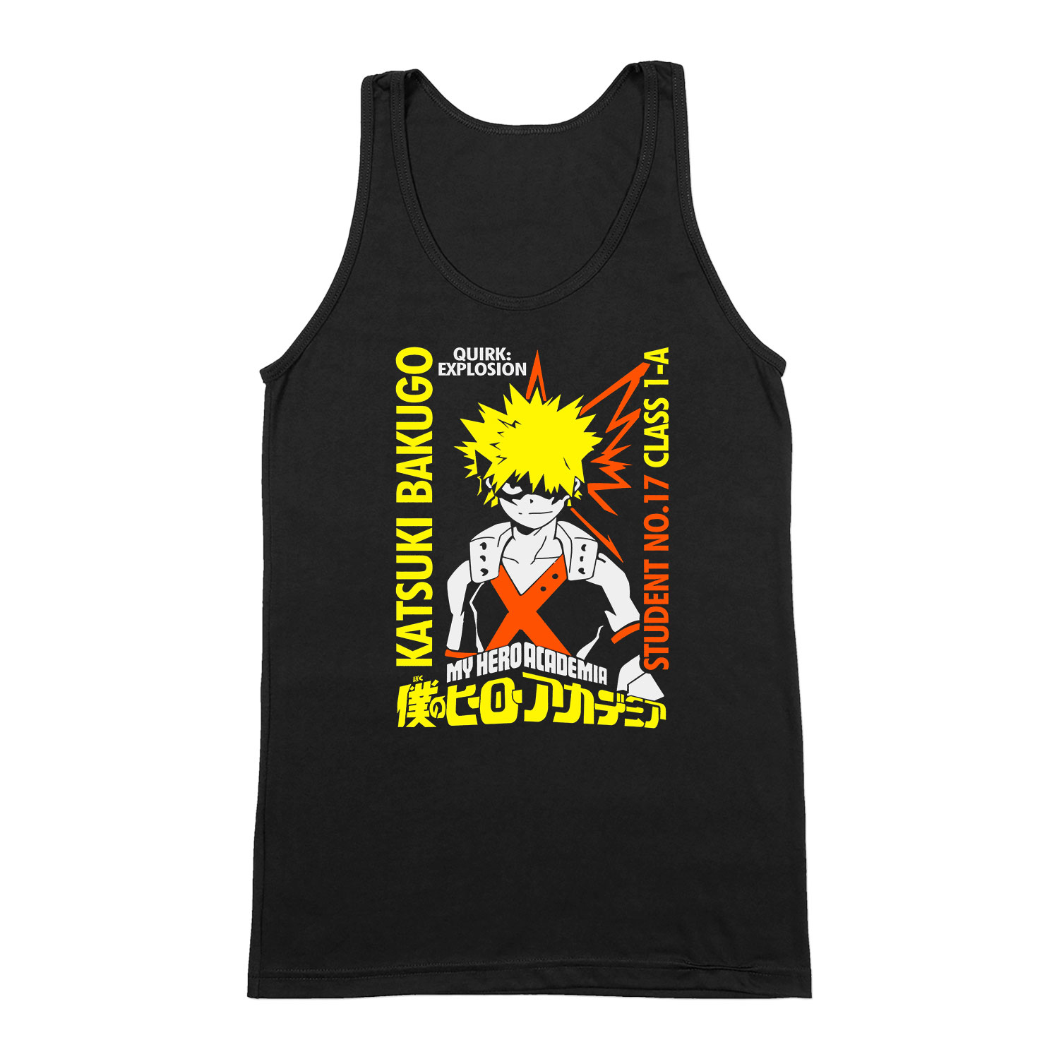 bakugo kacchan my hero academia hősakadémia Fekete Férfi Trikó