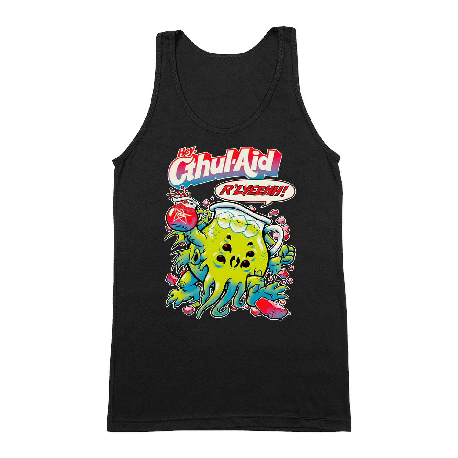 cthulhu chutulu hp lovecraft kool aid Fekete Férfi Trikó