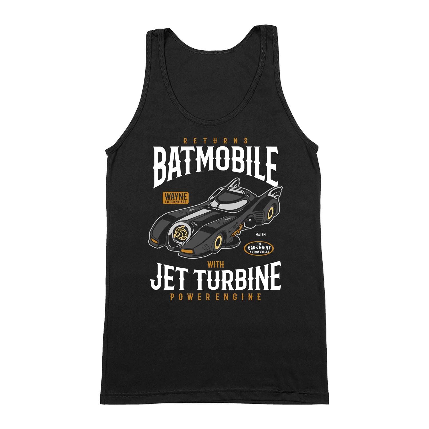 batmobile batman Fekete Férfi Trikó