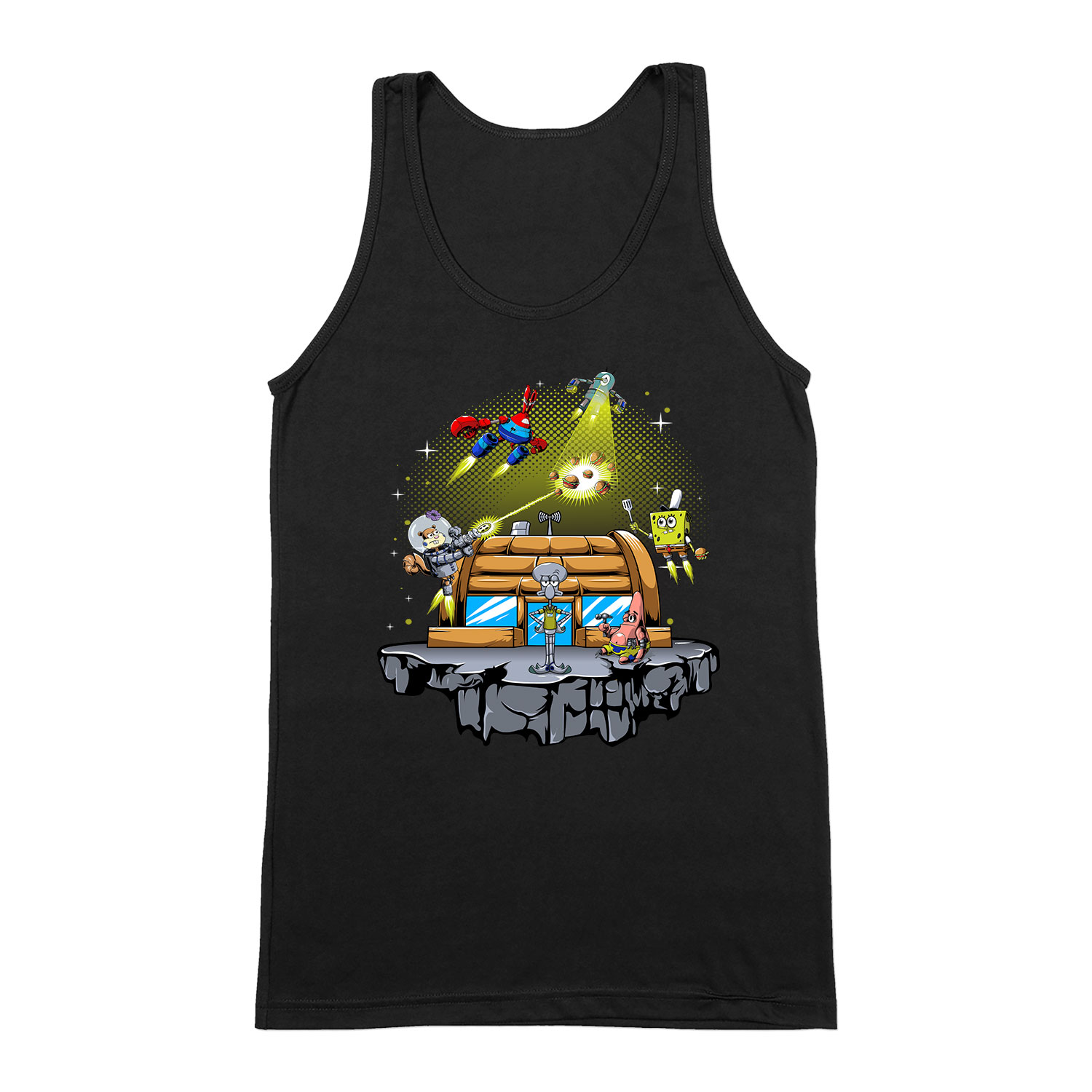 spongya bob sponge bob Fekete Férfi Trikó