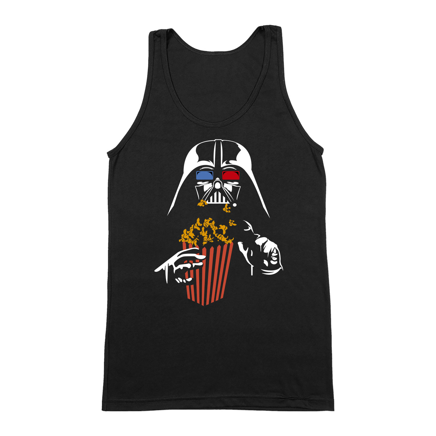darth vader popcorn mozi Fekete Férfi Trikó