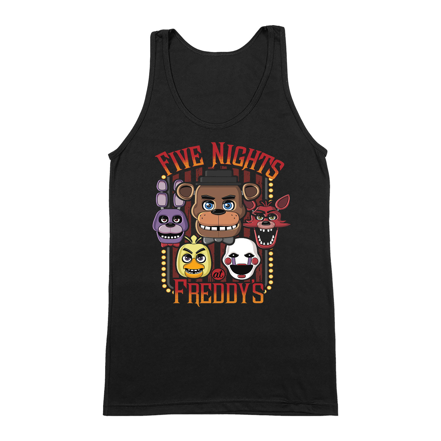 five nights at freddy's Fekete Férfi Trikó