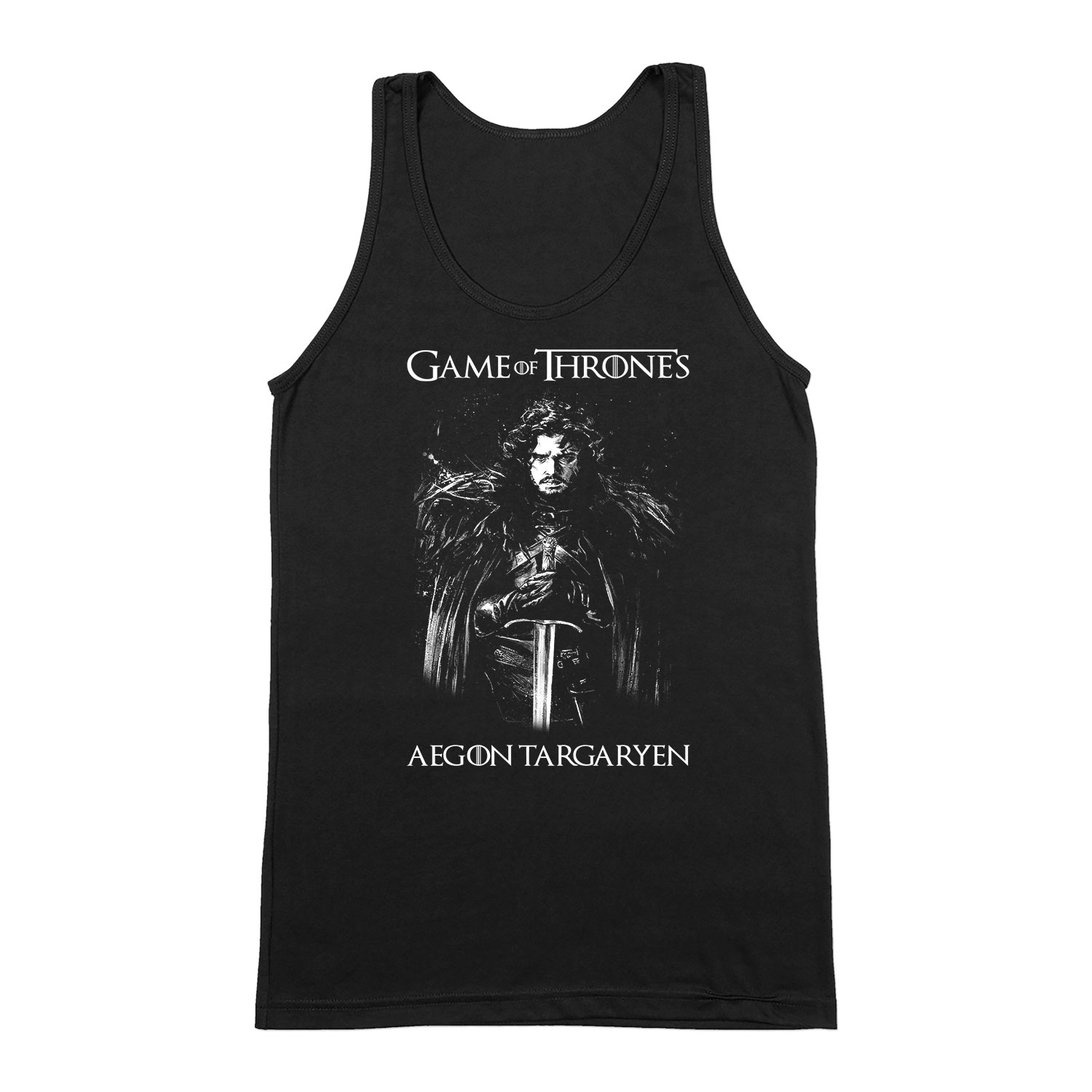 game of thrones trónok harca jon snow havas jon Fekete Férfi Trikó