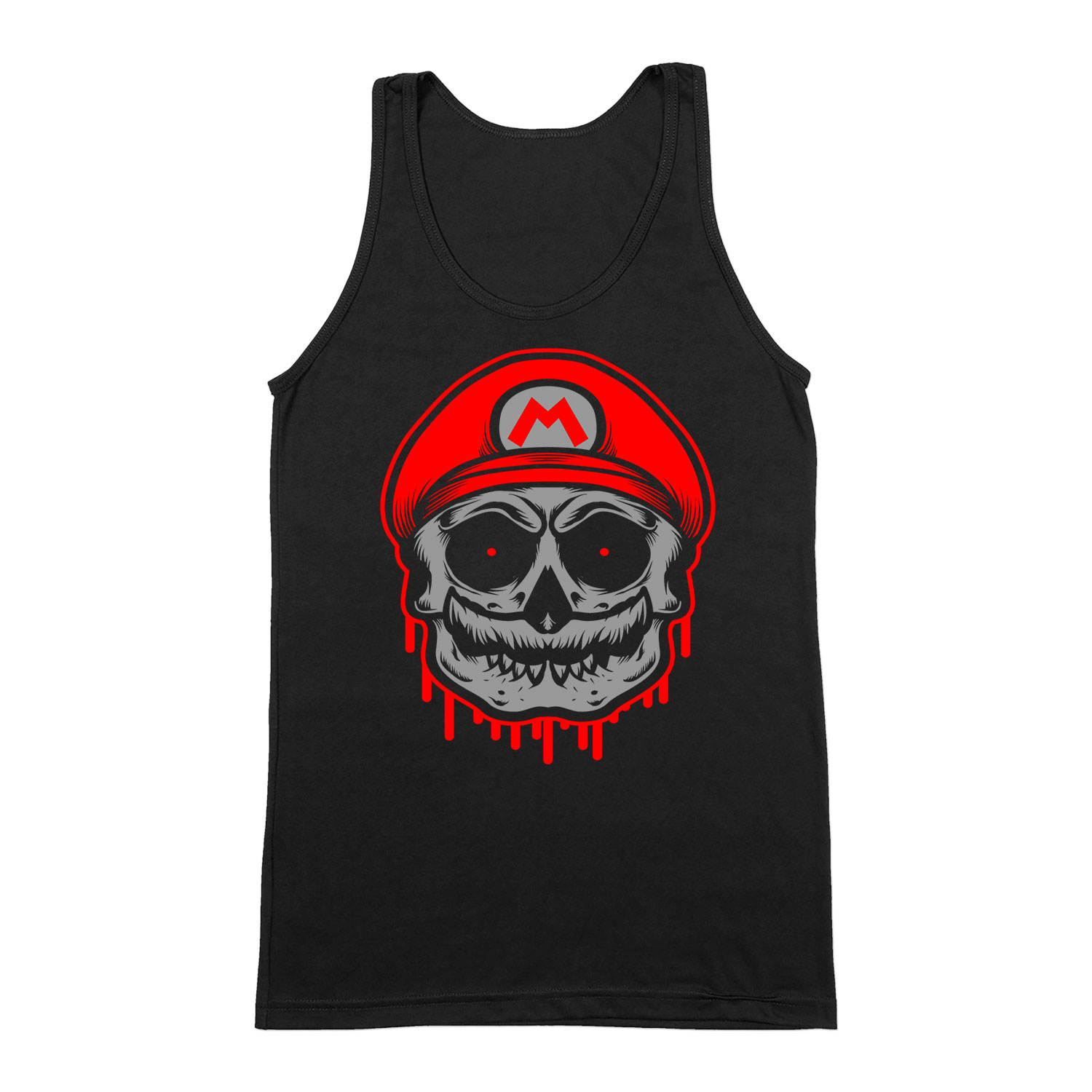 super mario koponya Fekete Férfi Trikó