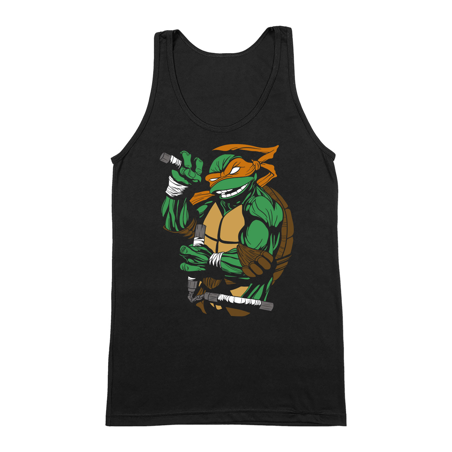 Michelangelo tini ninja teknőcök tmnt Fekete Férfi Trikó