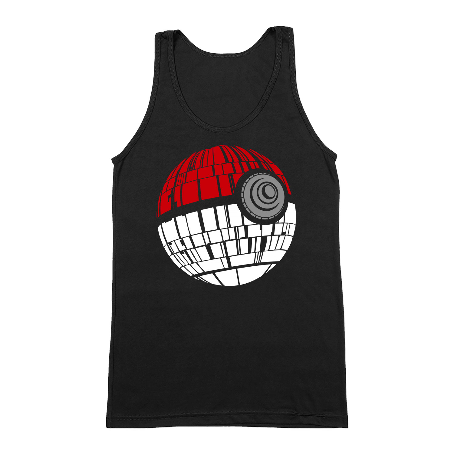 Pokemon Death Star Halálcsillag Pokelabda Fekete Férfi Trikó