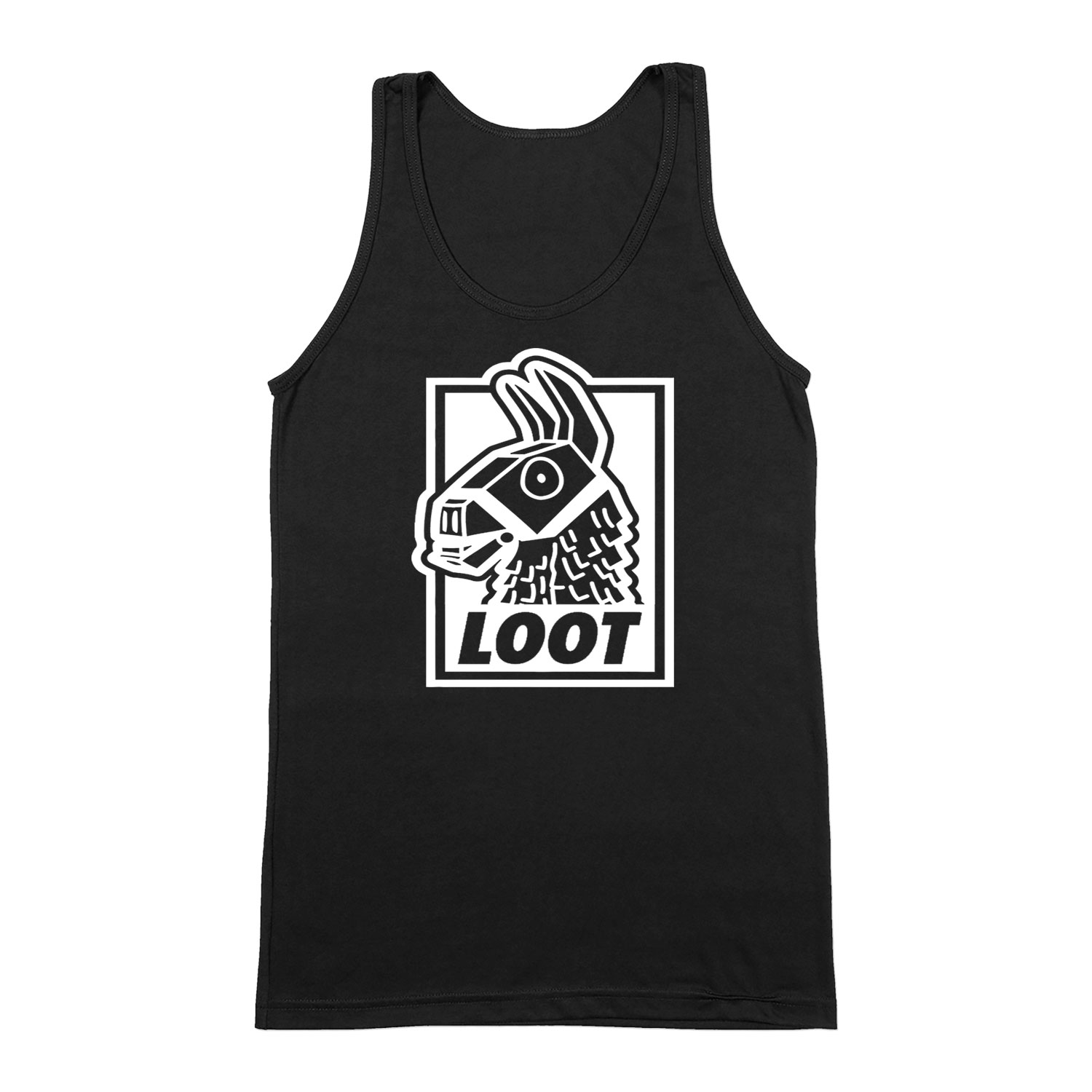 Fortnite loot láma Fekete Férfi Trikó