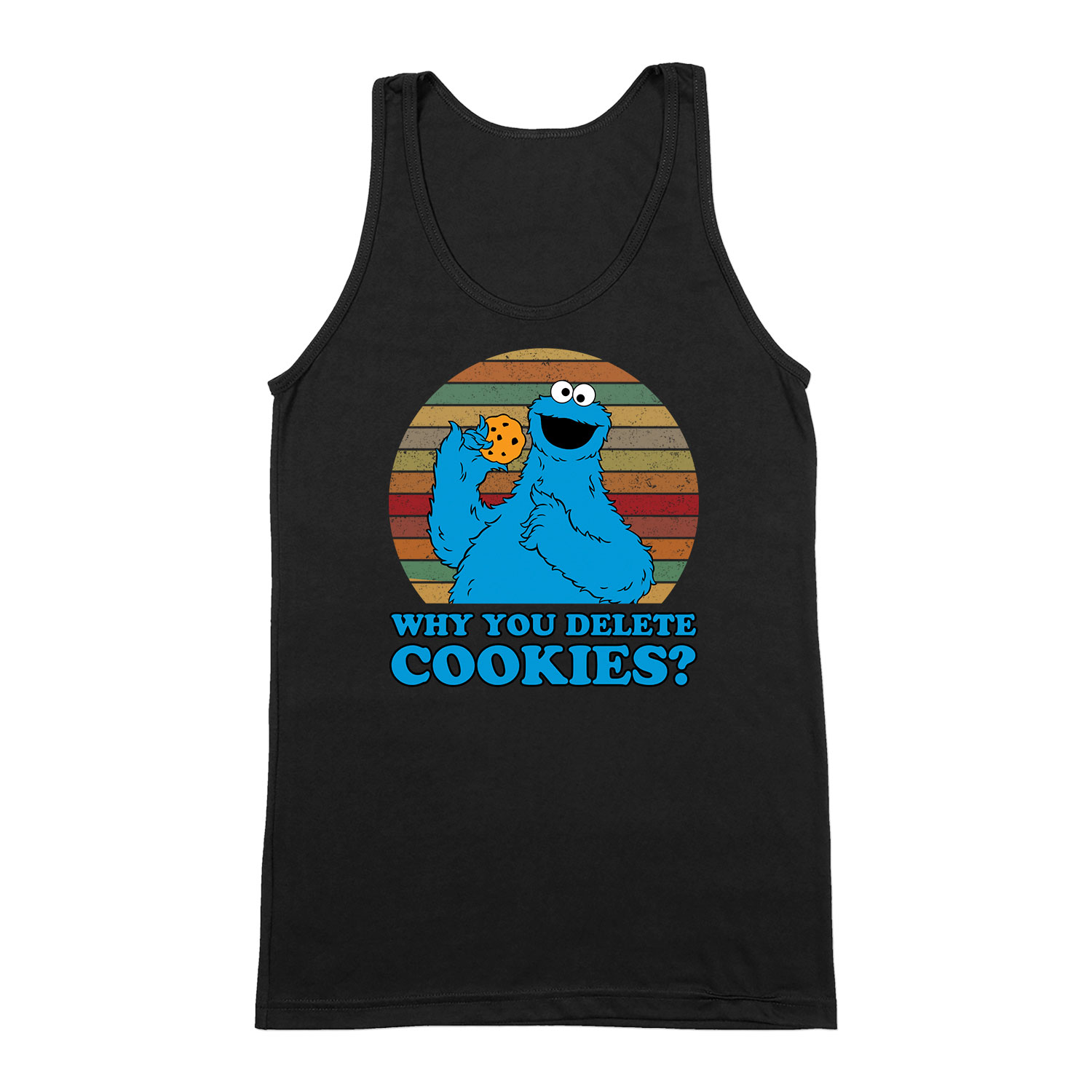sütiszörny cookie monster Fekete Férfi Trikó
