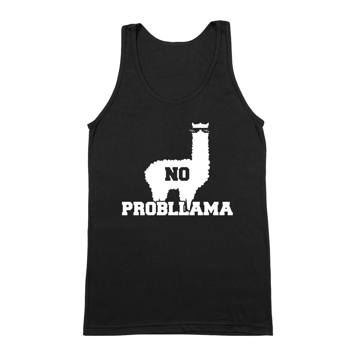 no probllama láma Fekete Férfi Trikó