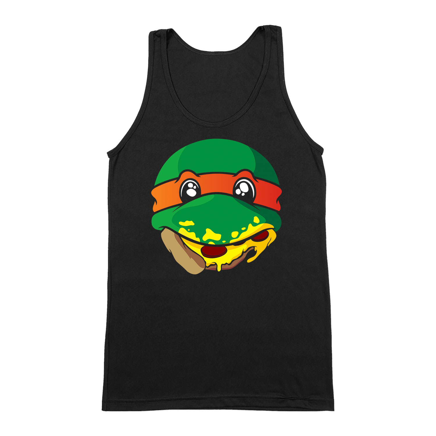 tini ninja teknőcök pizza Fekete Férfi Trikó